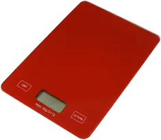 Besk Skaitmeninės virtuvinės svarstyklės 5kg, raudonos