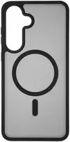 Dėklas FoneKit MagSafe-yhteensopiva Soft Touch suojakuori, Samsung Galaxy S25 FE, musta/harmaa