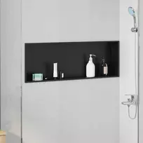 Dušo niša Juoda 90 x 30 x 9,5 cm Nerūdijantis plienas