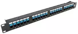 Komutacinė panelė 19" 1U UTP Cat5e LK-5005-Cat5e (24 prievadai, su kabelių laikikliu, 483x44x95 mm)