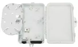 Optinė sieninė dėžutė EX 0691 (plastikinė, SC/LC duplex, 1 kabelio įėjimas, 2 adapteriai, kasetė, be adapterių, 167×102×31 mm)