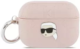 Dėklas Karl Lagerfeld Monogram Karl Head Case for AirPods Pro 3 - Rožinė
