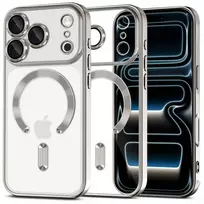 „Tech-Protect MagFlex MagSafe“ dėklas, skirtas „iPhone 17 Pro Max“ – skaidrus, sidabrinis