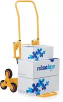 Relaxdays Rankinis vežimėlis, 124x54x77 cm, geltonas