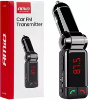 Automobilinis FM siųstuvas, 2×USB-A 12V 24V AMIO-04650