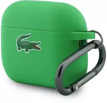 Lacoste Liquid Silicone Croc Logo dėklas skirtas Apple AirPods Pro 3 žalios spalvos