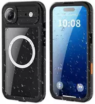 Dėklas Oem Case for iPhone 17 AIR Atsparus vandeniui Shellbox DOT compatible with MagSafe juodas