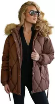 Moteriška ruda žieminė striukė Bistro