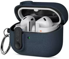 Tech-Protect Slim Hook dėklas ausinėms Samsung Galaxy Buds 3 / 3 FE / 3 Pro mėlynos spalvos
