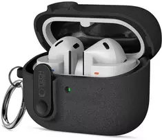 Tech-Protect Slim Hook dėklas ausinėms Samsung Galaxy Buds 3 / 3 FE / 3 Pro juodos spalvos