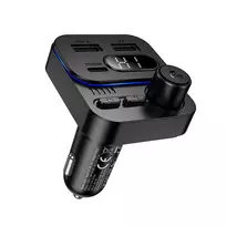 Borofone Transmitter FM BC61 Ocean MP3, Bluetooth – 2xUSB + Type C – PD 45W juodos spalvos