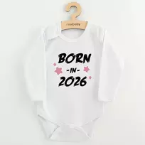 Children s printed body New Baby BORN IN 2026 pink, 56 (0-3m)