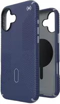 Speck Presidio2 Grip ClickLock & MagSafe – dėklas, skirtas iPhone 16 Plus (pakrantės mėlyna / dulkių pilka / balta)
