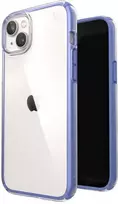 Speck Presidio Perfect-Clear su smūgio geometrija – dėklas, skirtas iPhone 15 Plus/14 Plus su MICROBAN danga (skaidri / įžeminta violetinė)