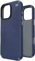 „Speck Presidio2 Grip“ – dėklas, skirtas „iPhone 16 Pro Max“ (pakrančių mėlyna / dulkių pilka / balta)