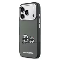 Karl Lagerfeld IML K&CH Heads Logo MagSafe dėklas skirtas Apple iPhone 17 Pro Max juodos spalvos