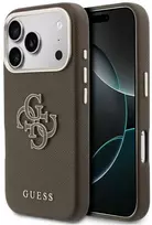 Dėklas GUESS case for IPHONE 17 Pro Max GUHCP17X5PS4RGGW (PU FW Resin Logo) ruda
