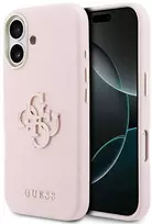 GUESS dėklas, skirtas IPHONE 17 GUHCP17S5PS4RGGP (PU FW Resin Logo) rožinis