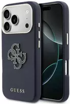Dėklas GUESS case for IPHONE 17 Pro GUHCP17L5PS4RGGB (PU FW Resin Logo) mėlynas