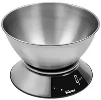 Virtuvinės svarstyklės Tristar KW-2453, Electronic kitchen scale, 5kg, 1 g, Nerūdijantis plienas, Nerūdijantis plienas, Countertop