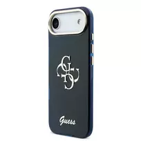 Guess IML 4G Script Metal Logo dėklas skirtas iPhone Air Mėlyna