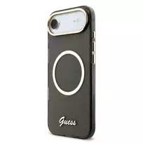 Guess IML Glitter Script Strap MagSafe dėklas skirtas iPhone Air Juodas