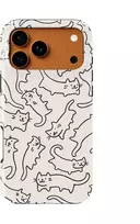 Voltuna Dėklas „Line Art Cats“ su MagSafe Apple iPhone 13-17 modeliams