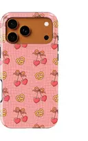Voltuna Dėklas „Cherry Bow Grid“ su MagSafe Apple iPhone 13-17 modeliams