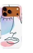 Voltuna Dėklas „Minimalist Face Flow“ su MagSafe Apple iPhone 13-17 modeliams