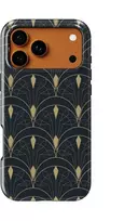 Voltuna Dėklas „Noir Golden Leaves“ su MagSafe Apple iPhone 13-17 modeliams