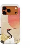 Voltuna Dėklas „Crimson Sun Crane“ su MagSafe Apple iPhone 13-17 modeliams