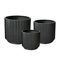 Lauko vazonų rinkinys Mirpol Noctura Fiber Clay dideli vazonai