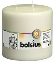 Stabilus Bolsius žvakė su cilindru ir 3 degikliais Mamoth Ø150x150mm smėlio spalvos