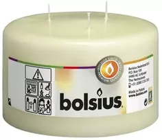 Stabilus Bolsius žvakė su cilindru ir 3 degikliais Mamoth Ø100x150mm smėlio spalvos