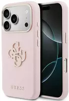 Dėklas GUESS case for IPHONE 17 Pro Max GUHCP17X5PS4RGGP (PU FW Resin Logo) pink