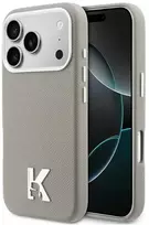 Dėklas Karl Lagerfeld case for IPHONE 17 Pro compatible with MagSafe KLHMP17L5PGFKHGG (PU FW W/ KHead Logo) pilka