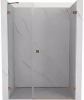 Dušo durys Mexen Lunar-B, dešinė, 145 cm, transparent/brushed copper