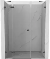 Dušo durys Mexen Lunar, kairinės, 160 cm, transparent/brushed gun pilka