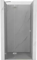 Dušo durys Mexen Lunar, kairinės, 95 cm, transparent/brushed nickel