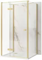 Dušo kabina Rea Atlas II, 120x80 cm, Brushed Gold, kairė