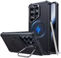 Dėklas ESR Cyber Tough KickStand MagSafe Samsung Galaxy S26 Ultra juodos spalvos