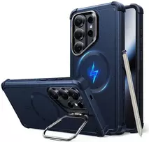 Dėklas ESR Cyber Tough KickStand MagSafe Samsung Galaxy S26 Ultra mėlynos spalvos
