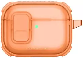 „AmazingThing Titan Pro Mag“ skaidrus dėklas, skirtas „AirPods Pro 3“ - oranžinis