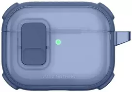 „AmazingThing Titan Pro Mag“ skaidrus dėklas, skirtas „AirPods Pro 3“ - Mėlyna