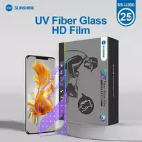 Dėklas „SUNSHINE SS-U300“ UV stiklo pluošto plėvelės išmaniesiems telefonams, 25 vnt. pakuotė
