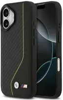 BMW M Carbon Line ir logotipo „MagSafe“ dėklas, skirtas iPhone 17 – Geltona