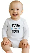 Children s printed body New Baby BORN IN 2026 mėlynas, 80 (9-12m)