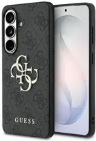 Guess PU 4G Metal Logo dėklas skirtas Samsung Galaxy S25+ pilkos spalvos