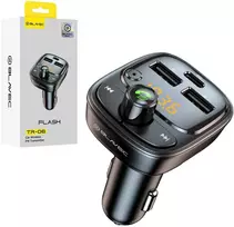 Blavec Transmiter FM Flash TR-06 MP3, Bluetooth – 2xUSB + Typ C – PD 30W (TFMFTR06-B) juodos spalvos