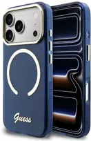 Dėklas Guess IML Script Metal MagSafe Case for iPhone 17 Pro Max - Mėlyna